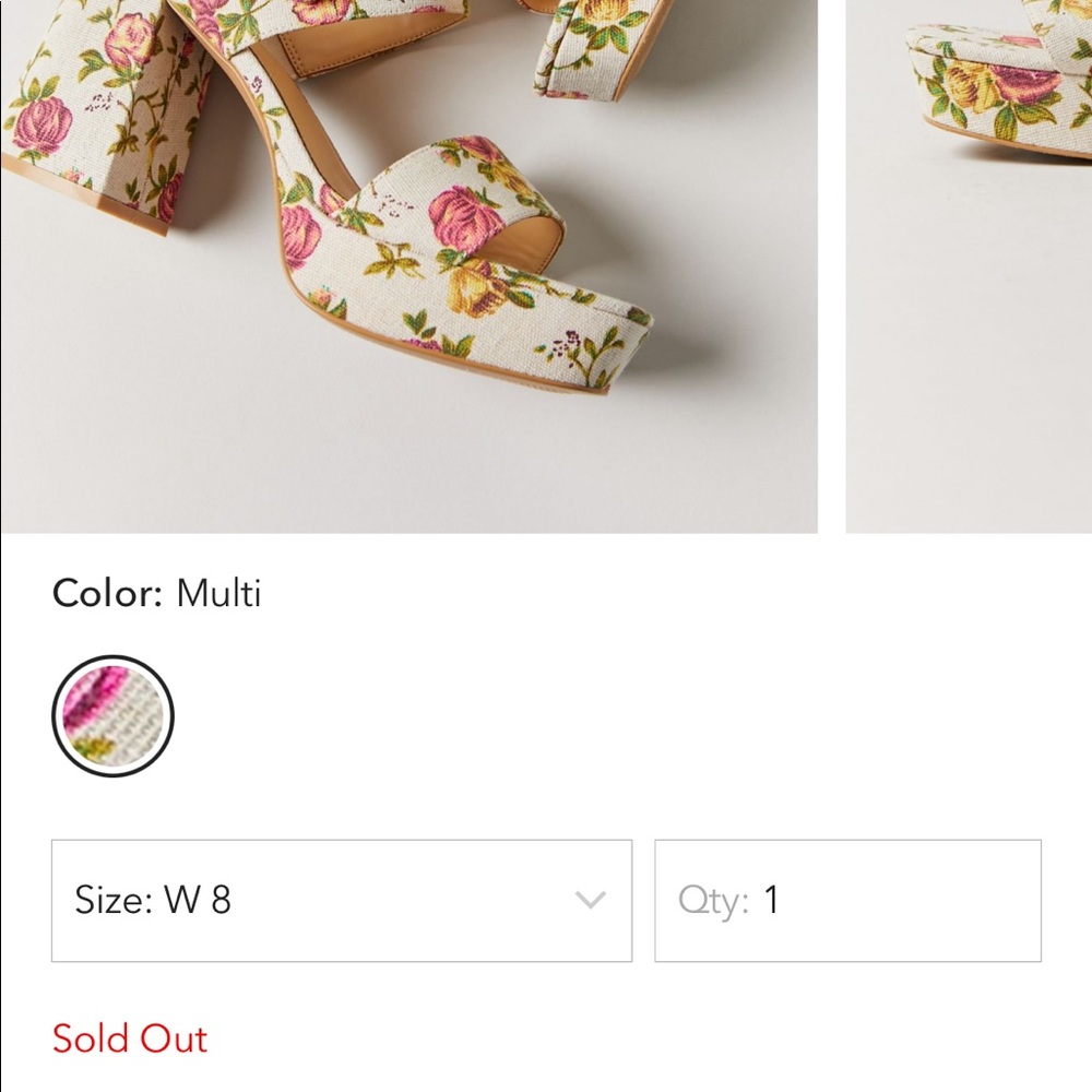 Never worn floral canvas platform heels - Picture 4 of 4